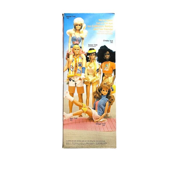 NIB Sealed 1987 California Barbie Ken Doll Mattel Comic Book Inside Orange - Picture 3 of 5